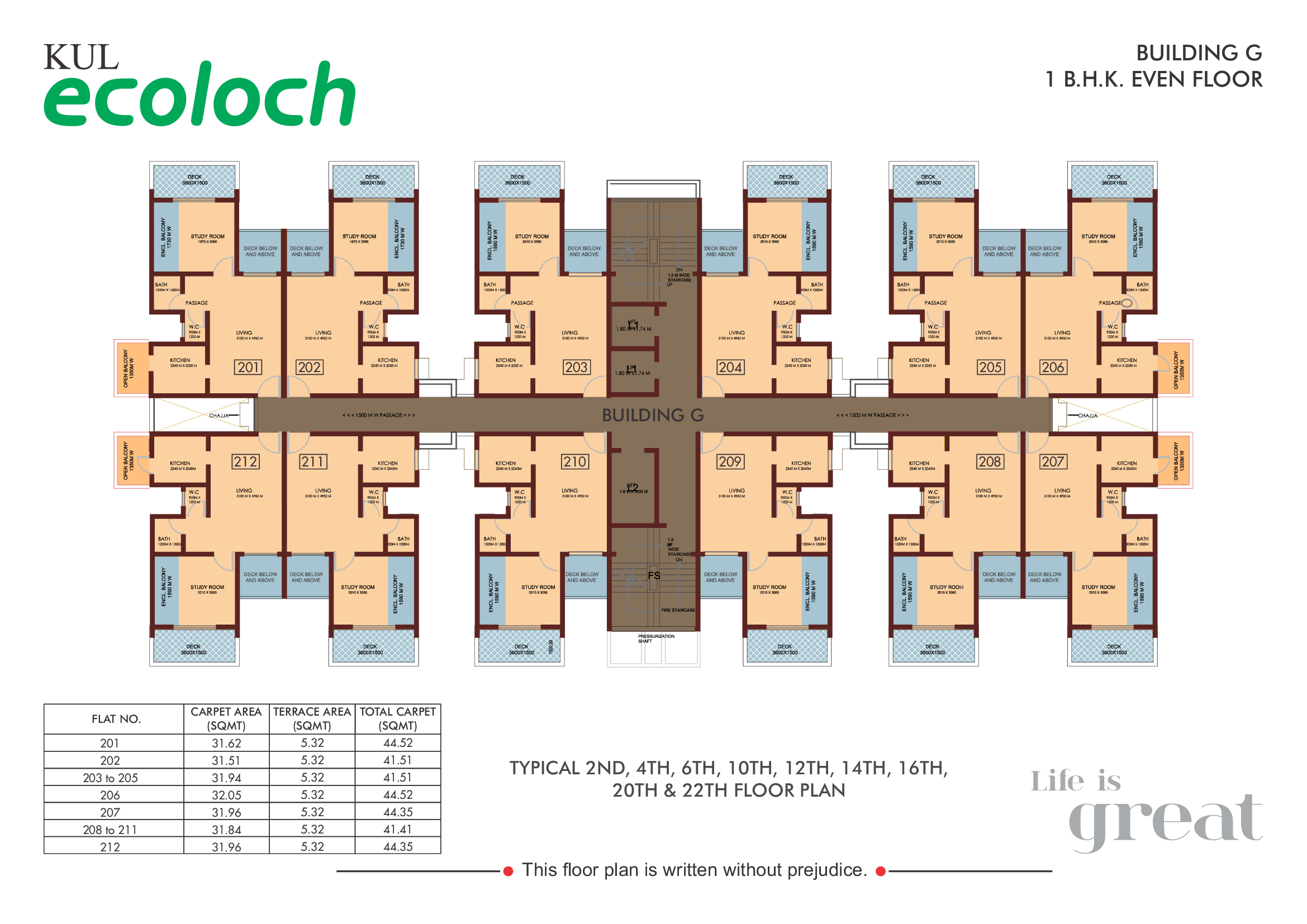 Ecoloch G Building PH II- 1 BHK 3 of 4