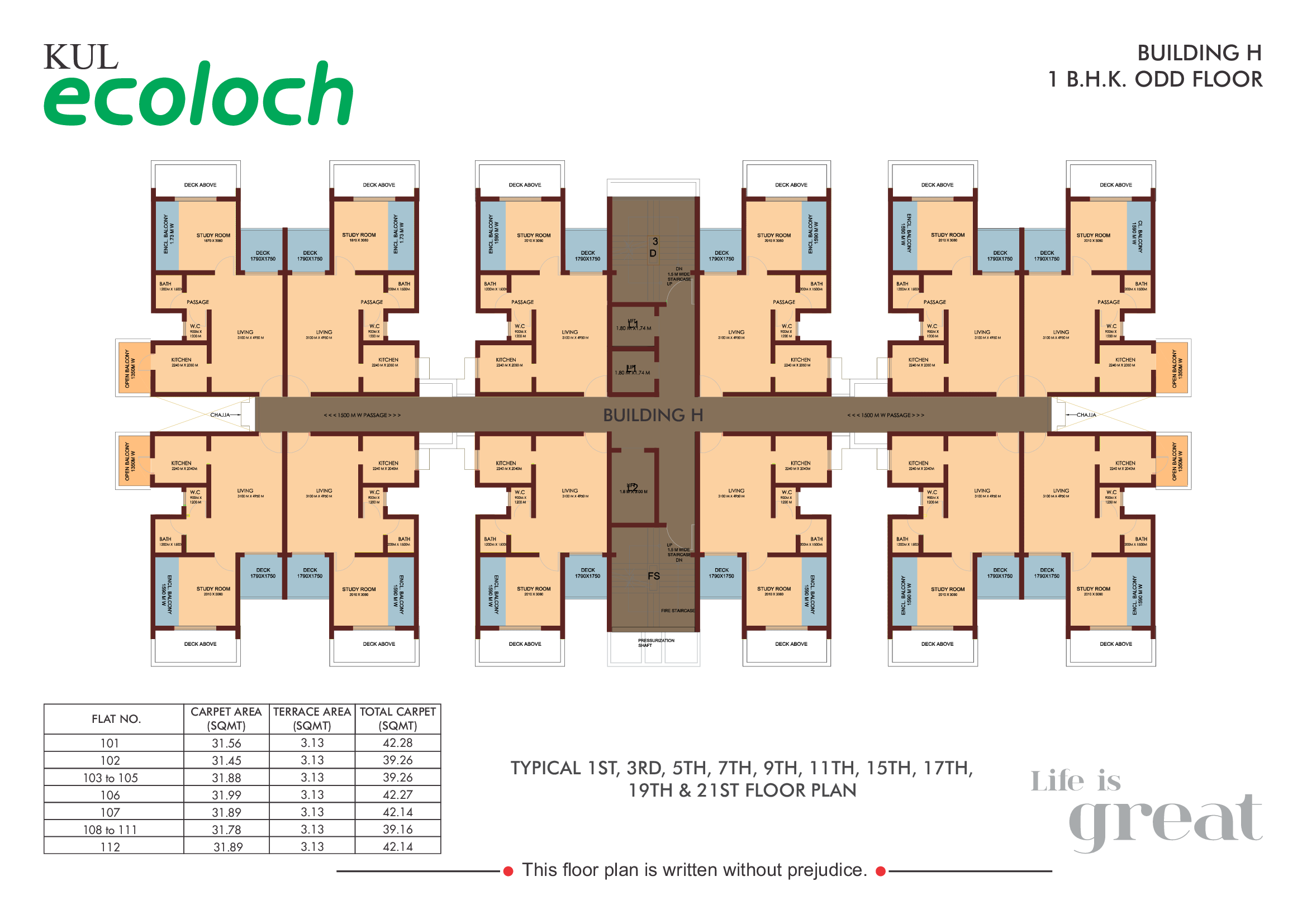 Ecoloch H Building PH II - 1 BHK 1 of 4