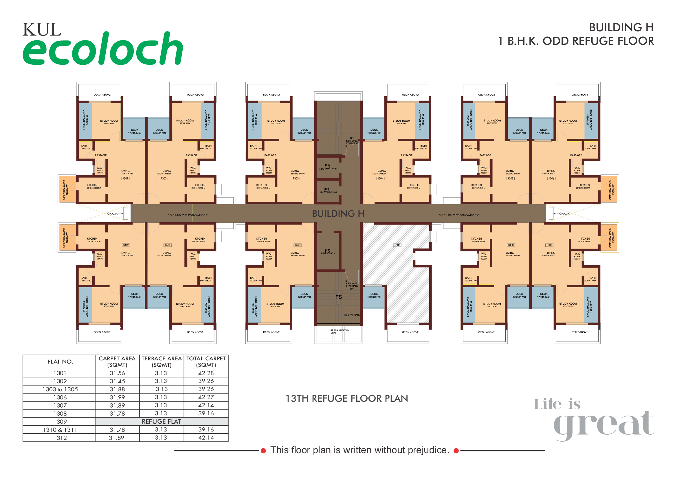 Ecoloch H Building PH II - 1 BHK 2 of 4