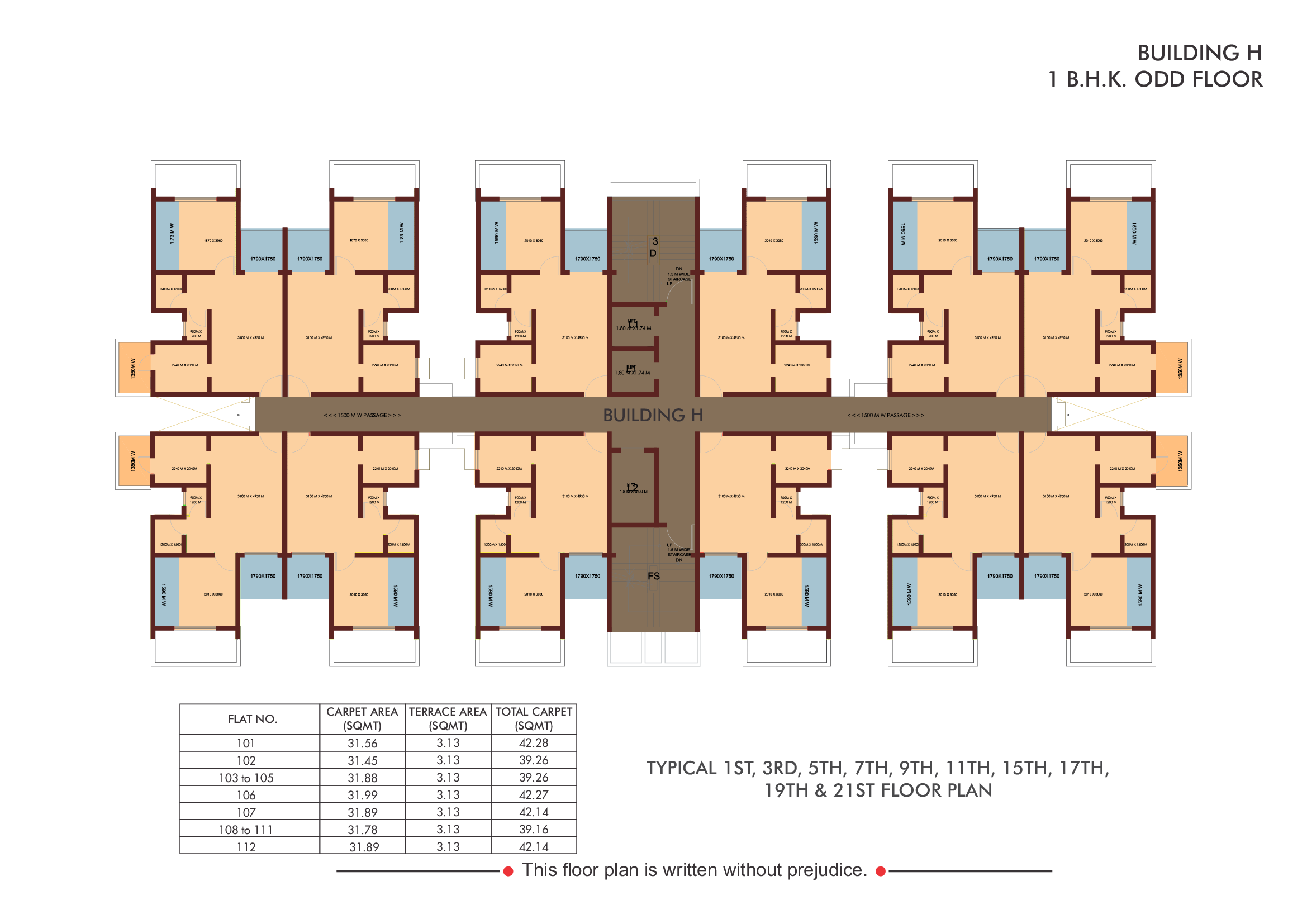 Ecoloch H Building PH II - 1 BHK area 1 of 4