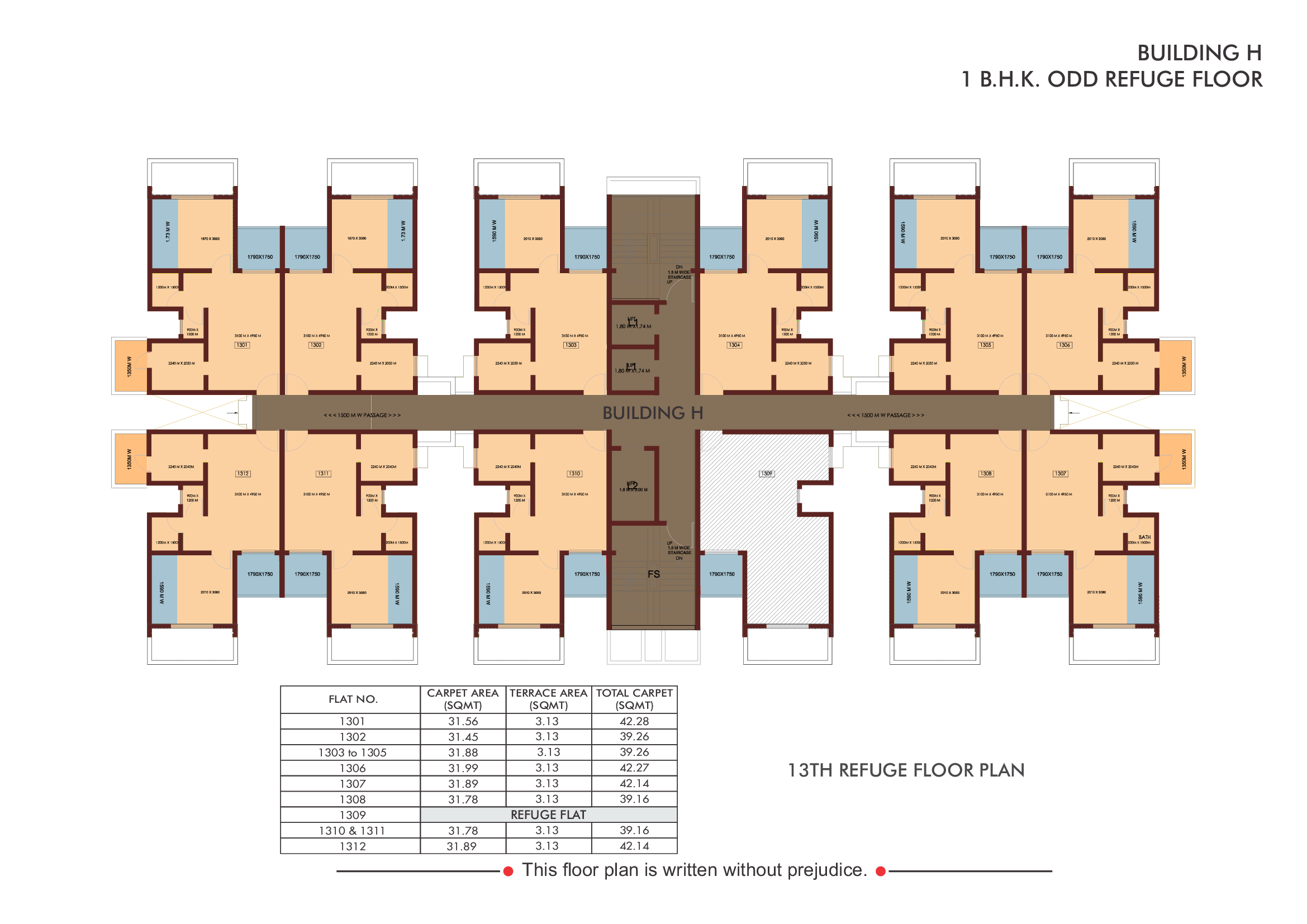Ecoloch H Building PH II - 1 BHK area 2 of 4