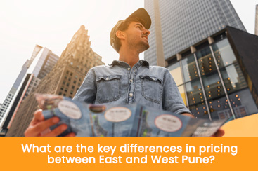 What are the key differences in pricing between East and West Pune